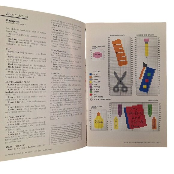 Annies Crochet Newsletter 1990 No 47 Doll Dress Crafting Hat Doily Afghan Top - Picture 11 of 12